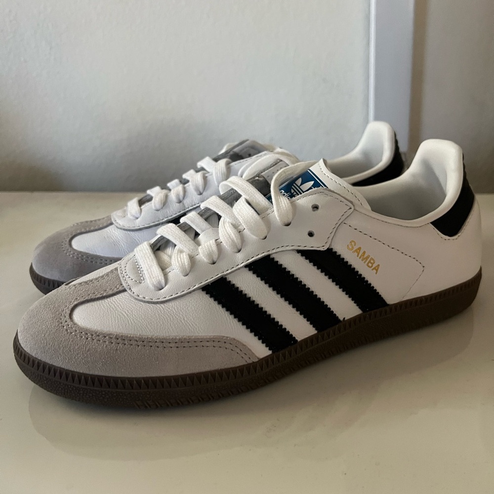Adidas Samba Black White Grey Size 7.5 - Picture 2 of 5